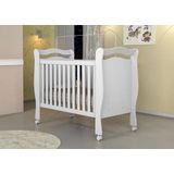 Berço Americano 3 Em 1 Branco Com Rodinhas J&amp;a Móveis Alvin 119x150x80