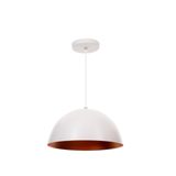 Lustre Pendente Meia Lua Branco 30cm Lustre Para Sala Quarto