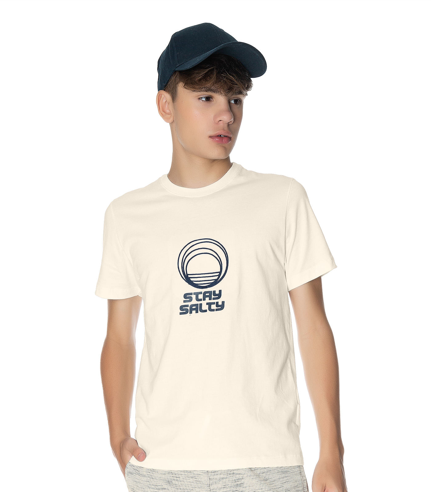 Camiseta Juvenil Masculina Minty Bege 14