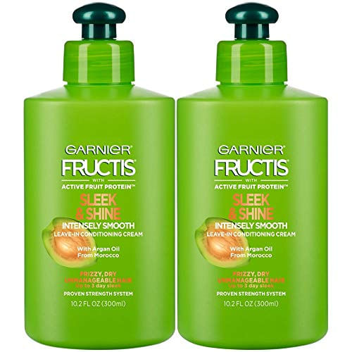 Garnier Fructis Sleek &amp; Shine Intensely Smooth Leave-in Condicionante Creme De Condicionamento, 10,2 Onças (2 Contagem)