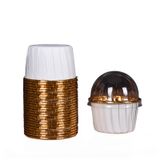 50 Pcs Copo De Ouro E Prata Taça De Muffin Enrolado,