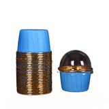 50 Pcs Copo De Ouro E Prata Taça De Muffin Enrolado,
