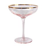 Copo De Coquetel De Vidro De Cristal, Estilo Europeu Rosa Alto