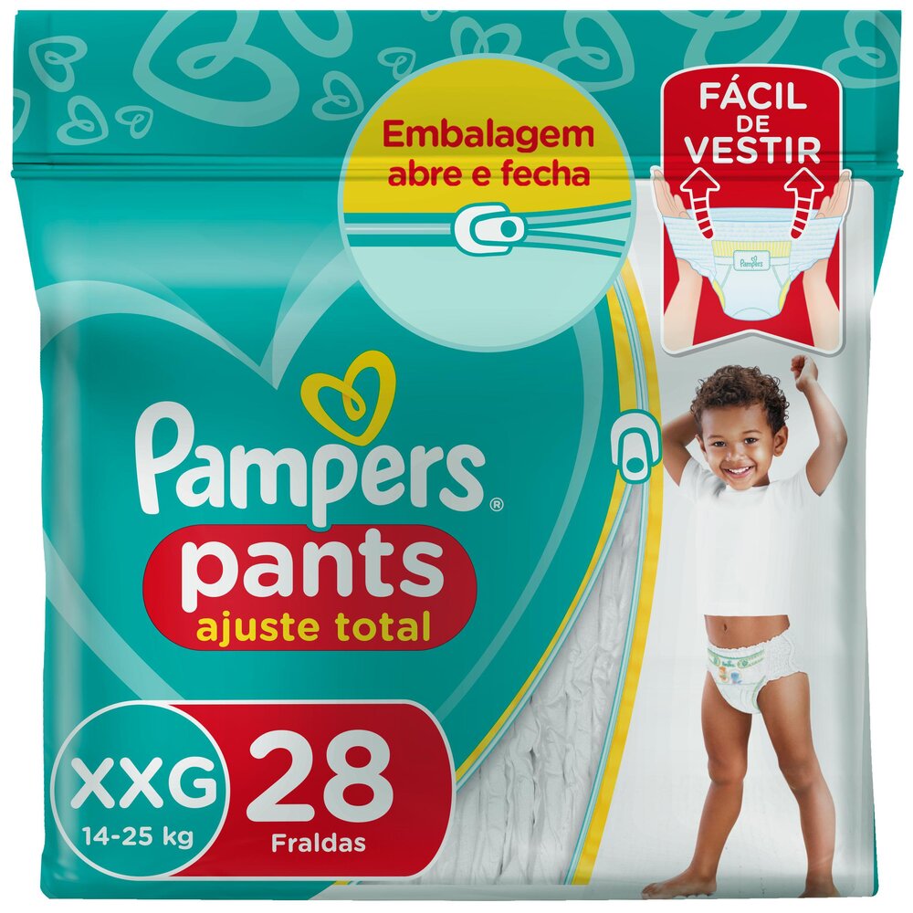 Fralda Pampers Pants Ajuste Total Tamanho Xxg Com 28 Fraldas Descartáveis