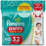 Fralda Pampers Pants Ajuste Total Tamanho Xg Com 32 Fraldas Descartáveis