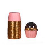 50 Pcs Copo De Ouro E Prata Taça De Muffin Enrolado,