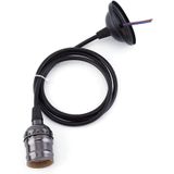 Suporte De Lâmpada Retrô E27 Elegante Industrial Para Lâmpada Pendurada No Parafuso (pérola Preta Com Interruptor Sem Fio)