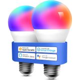 Lâmpada Inteligente, Lâmpadas Led Wifi Inteligentes Compatíveis Com Apple Homekit, Siri, Alexa, Google Assistant E Smartthings, Dimmable E26