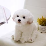 Super Cute Simulação Maltês Cão De Alta Qualidade Pelúcia Doce