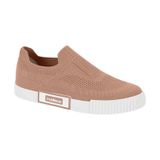 Tênis Feminino Slip On Em Knit Moleca Bege 37