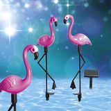 Lâmpada Impermeável Flamingo Lawn 3pcs Led Jardim Solar Powered