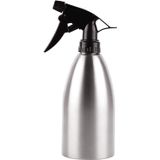 Garrafa De Spray De Metal Garrafa De Spray De Água Garrafa 304 Aço Inoxidável Mini Watering Can Flower Seringe Prata 500 Ml