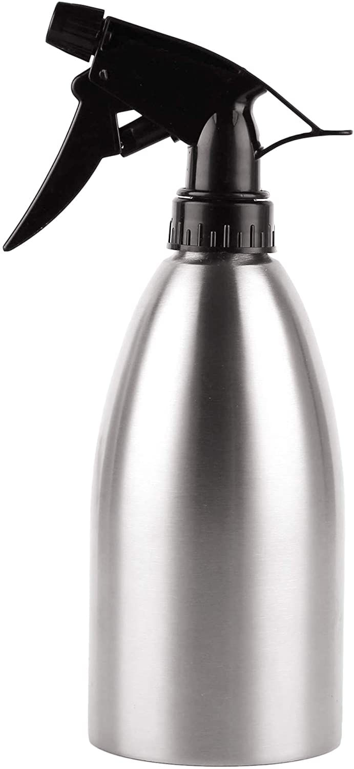 Garrafa De Spray De Metal Garrafa De Spray De Água Garrafa 304 Aço Inoxidável Mini Watering Can Flower Seringe Prata 500 Ml