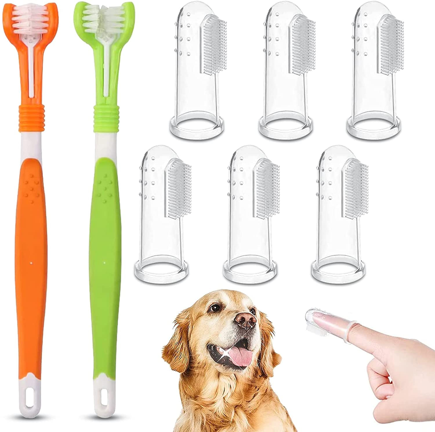 Escova De Dentes De Cachorro, 8 Pcs Escova De Dentes De Estimação, Dedo ...