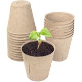 Vasos De Plantas De Celulose, Pacote De 20,altura Aproximadamente 8 Cm De Cultivo Potes, Vasos De Plantas