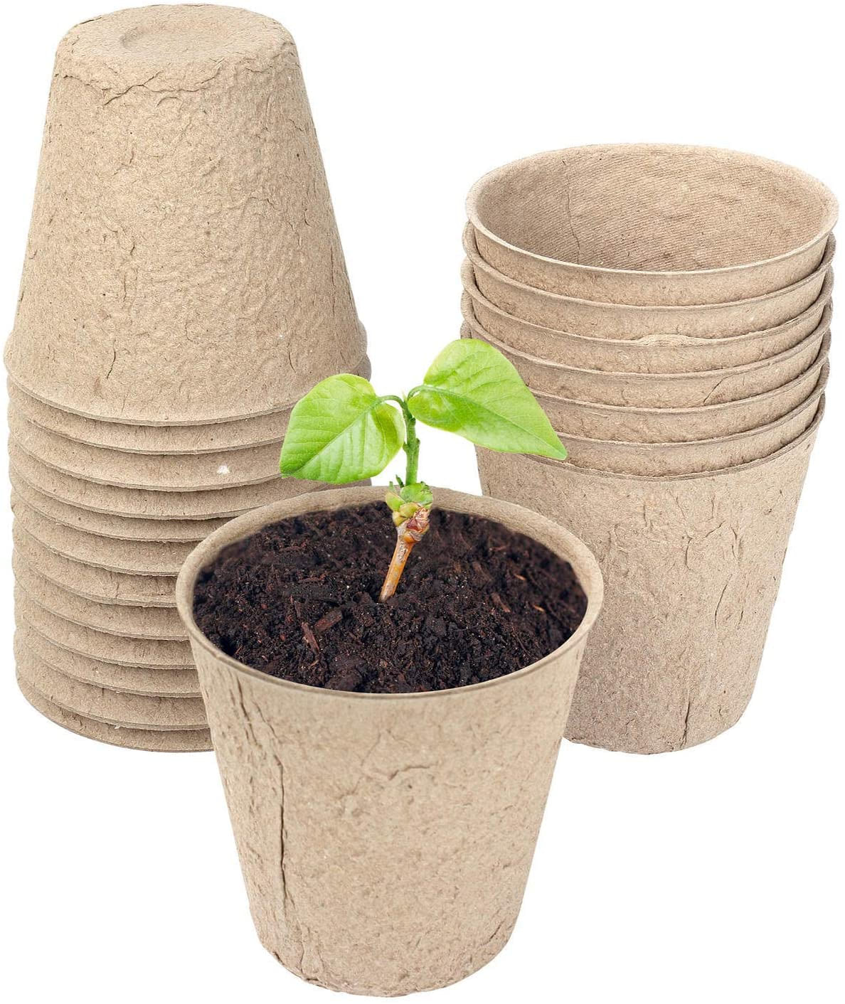 Vasos De Plantas De Celulose, Pacote De 20,altura Aproximadamente 8 Cm De Cultivo Potes, Vasos De Plantas