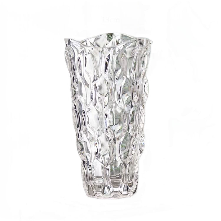 Ornamentos De Vaso De Vidro De Cristal Espesso, Flor Da Cultura Da Água