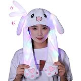 Cute Bunny Hat Ear Moving Jumping Hat Funny Animal Pelúcia Chapéus De Coelho