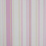 Papel de parede Listras Infantil Rosa com Bege e Off White