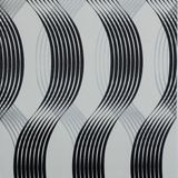 Papel de parede Geométrico 3D Ondas Off White com Preto