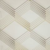 Papel de parede Geométrico 3D Off White Bege e Cinza