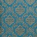 Papel de parede Damask Verde Tiffany com Dourado