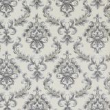 Papel de parede Damask Off White com Chumbo