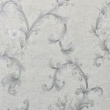 Papel de parede Floral Off White com Prata