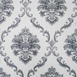 Papel de parede Damask Off White com Preto