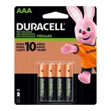 Pilha Recarregável Duracell Aaa 900mah 4 Unidades