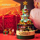 Árvore De Natal Building Blocks Music Box (vermelho)