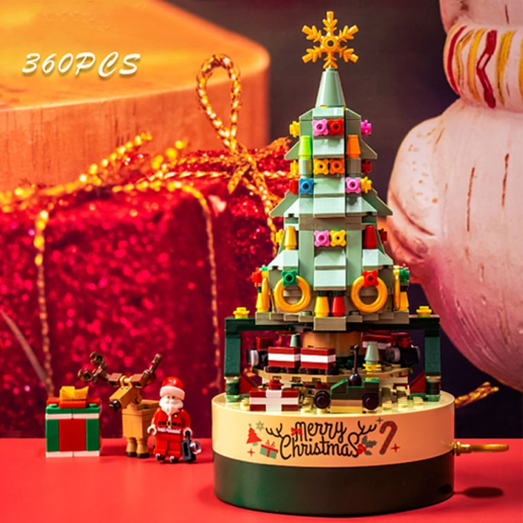 Árvore De Natal Building Blocks Music Box (vermelho)