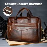 Maleta Cowhide Masculina Bolsas De Couro Genuíno Para Preto