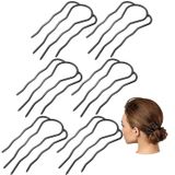 6 Peças Clipe De Garfo De Cabelo Vara 87 Mm Pente De Cabelo Lateral Pente 4 Cabelo Prong Updo Bun Hairpin Sticks Liga Clipes De Cabelo Apert