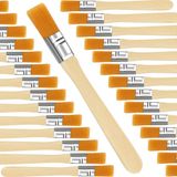 30 Pincel De Tinta De Peça Nylon Cerdas Escova Plana Pincel Escova Definir 12,8 Cm Longo Escova De Madeira Escova De Parede Para Arte Pintur