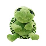 Tartaruga Verde Pelúcia Animal Pelúcia Brinquedo Kawaii Olhos Grandes Barriga