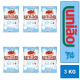 6 Adoçante Em Pó União Clássicos Fit Pacote 500g