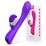 Vibrador Ponto G Recarregável Com 9 Modos De Vibração E Língua Estimuladora - Nymph