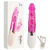 Igox - Vibrador Jack Rabbit Rotativo Usb Em Jelly Roxo