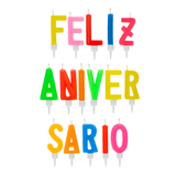 Vela Letras Feliz Aniversário Colorida 16 Peças - Art House