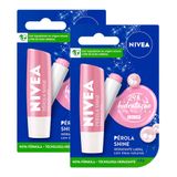 Kit 2 Hidratante Labial Nivea Pérola Shine 4,8g