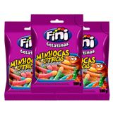 Balas De Gelatina Fini Minhocas Cítricas Sortidas 100g | Kit Com Três Unidades
