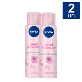 Kit 2x Desodorante Antitranspirante Aerosol Nivea Pearl &amp; Beauty 150ml