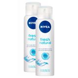 Kit 2 Desodorante Nivea Fresh Natural Aerosol 48h 150ml