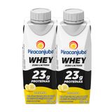 Kit 2 Bebida Láctea Piracanjuba Whey Zero Lactose Banana 250ml