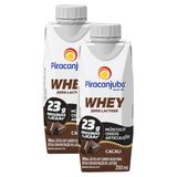 Kit 2 Bebida Láctea Piracanjuba Whey Zero Lactose Cacau 250ml