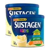 Complemento Alimentar Sustagen Kids Baunilha Lata 380g | Kit Com Duas Unidades