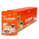 Caixa 20un Ração Úmida Sachê Golden Gourmet Cães Adultos Porte Pequeno Frango 85g