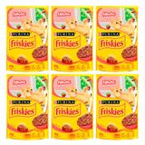 Kit 6 Ração Para Gatos Friskies Filhotes Sachê Sabor Carne Ao Molho Com 85g