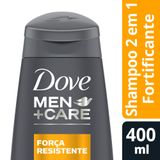 Shampoo Dove Men 2 Em 1 Força Resistente 400ml